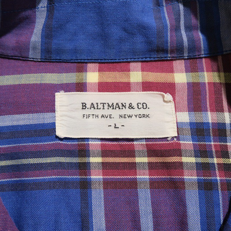 1950's B.ALTMAN & CO. BOX SHIRT