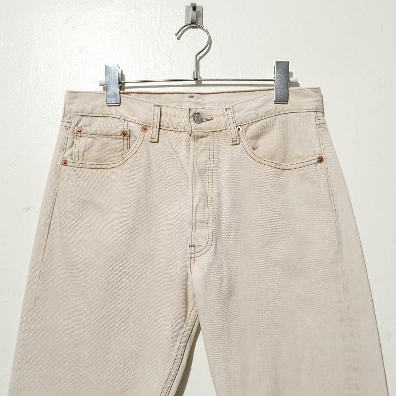 1990's LEVI'S 501 KHAKI OFF WHITE DENIM PANTS