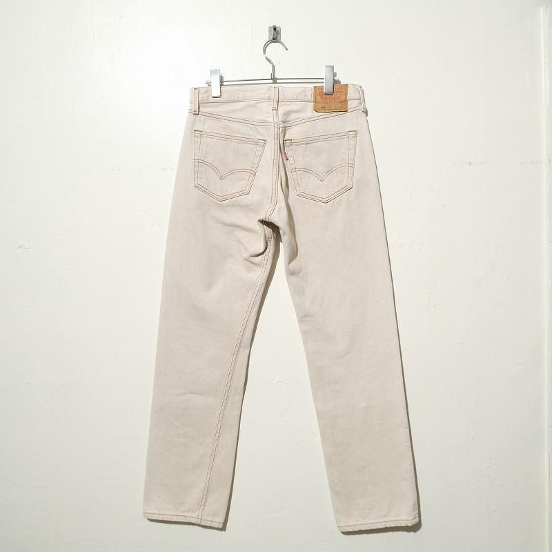 1990's LEVI'S 501 KHAKI OFF WHITE DENIM PANTS