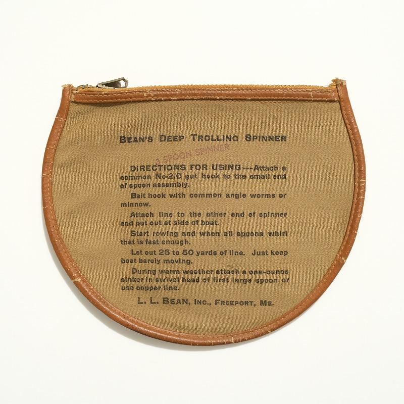 1930's L.L.BEAN BEAN'S DEEP TROLLING SPINNER POUCH