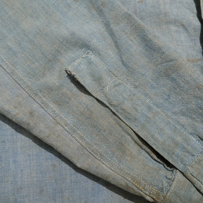 1910's DEFIANCE CHAMBRAY PULLOVER WORK SHIRT