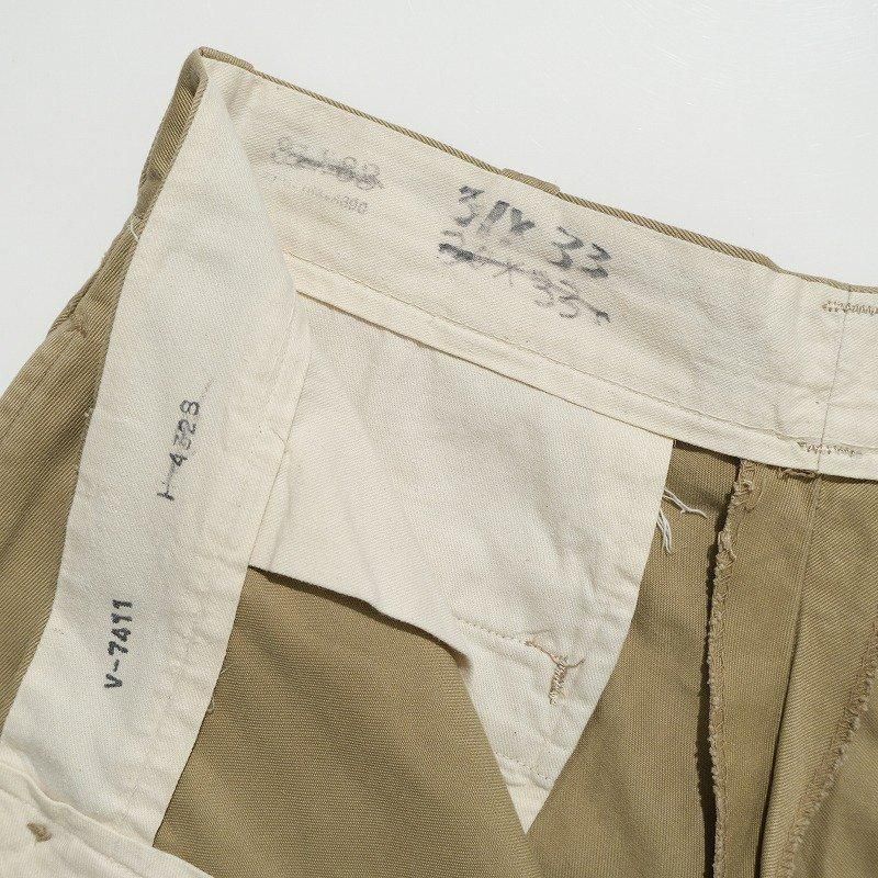 1950's U.S.ARMY COTTON KHAKI TROUSERS