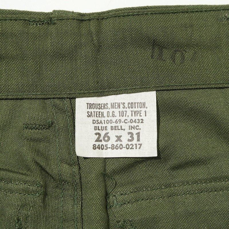 1960's U.S.MILITARY OG-107 COTTON SATEEN TROUSERS