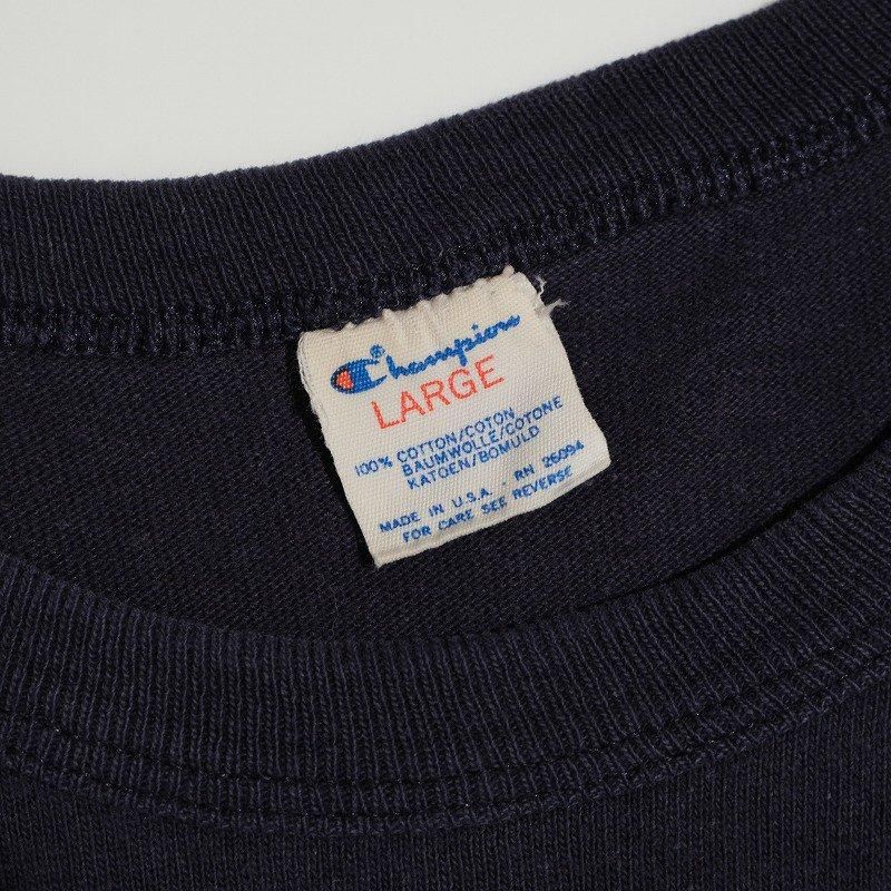 1980's CHAMPION NAVY PLAIN T-SHIRT