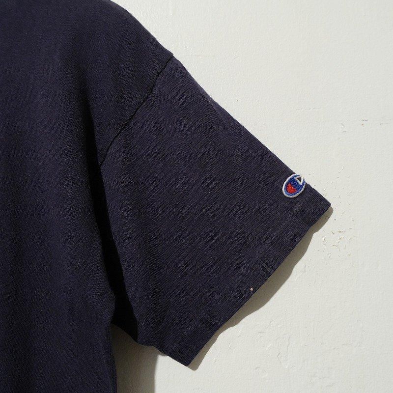 1980's CHAMPION NAVY PLAIN T-SHIRT