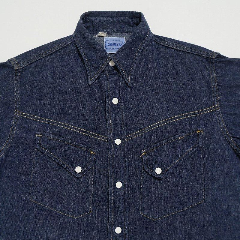 1950's ROEBUCKS DENIM WESTERN SHIRT