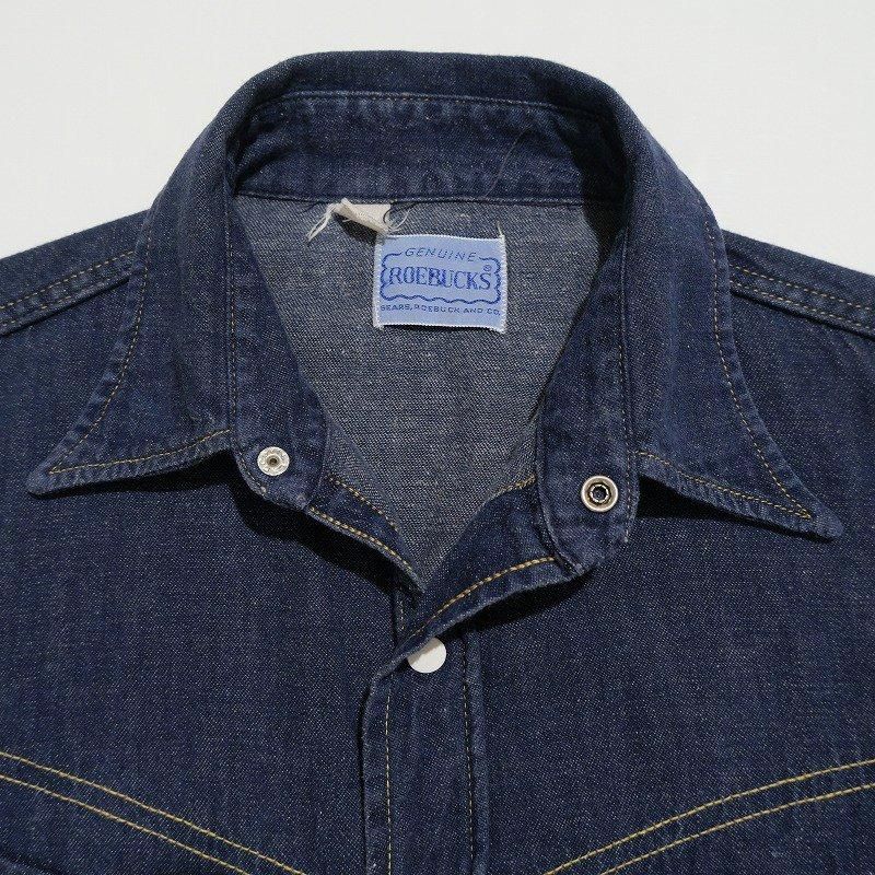 1950's ROEBUCKS DENIM WESTERN SHIRT