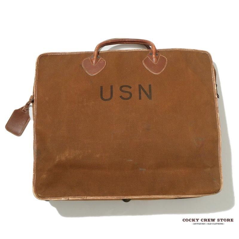 1940's USN BROWN CANVAS OFFICER BAG (L.L.BEAN)