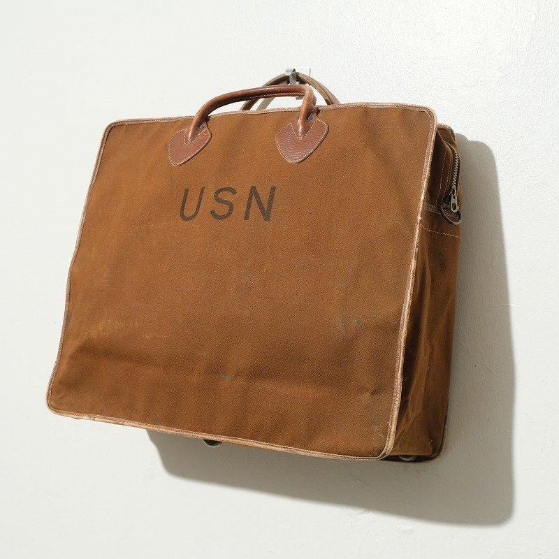 1940's USN BROWN CANVAS OFFICER BAG (L.L.BEAN)