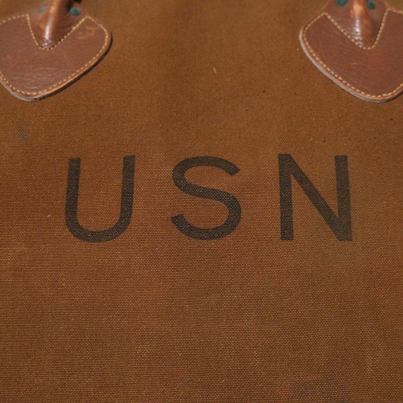 1940's USN BROWN CANVAS OFFICER BAG (L.L.BEAN)