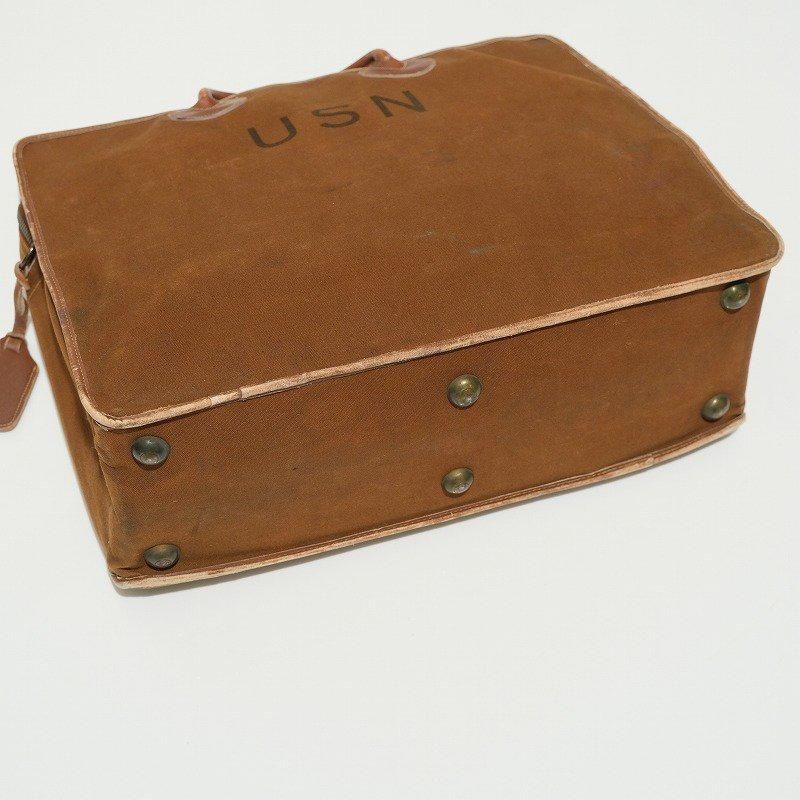 1940's USN BROWN CANVAS OFFICER BAG (L.L.BEAN)