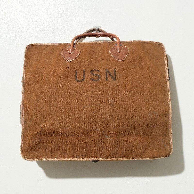 1940's USN BROWN CANVAS OFFICER BAG (L.L.BEAN)
