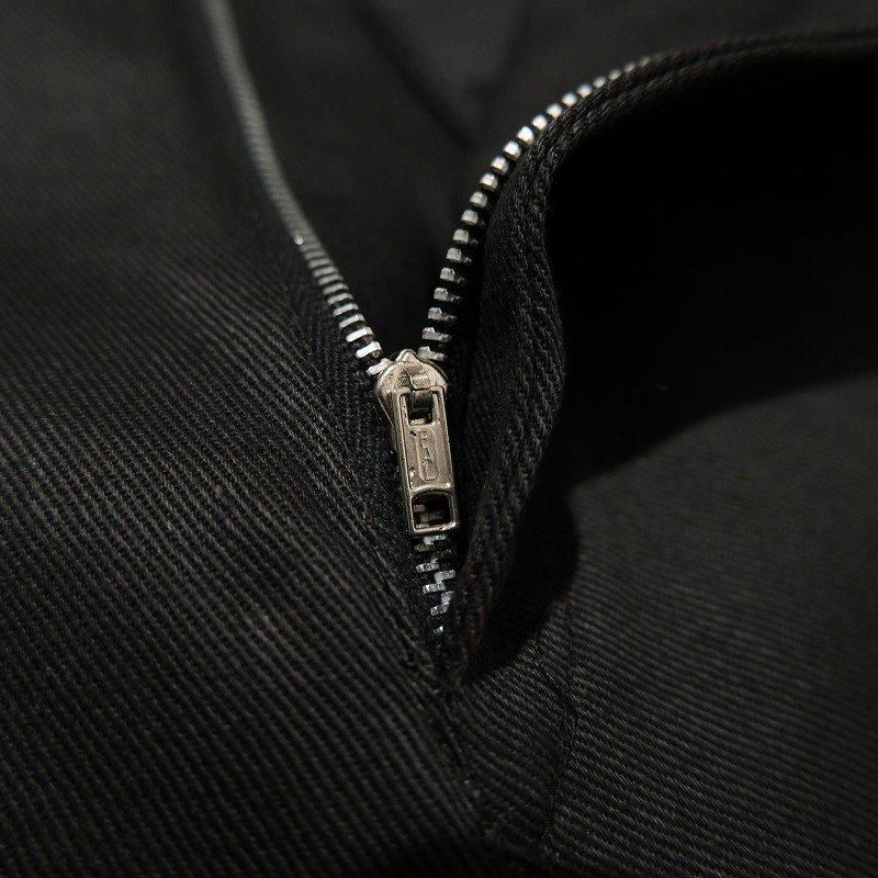 1960's BLACK COTTON SLIM TAPERED PANTS