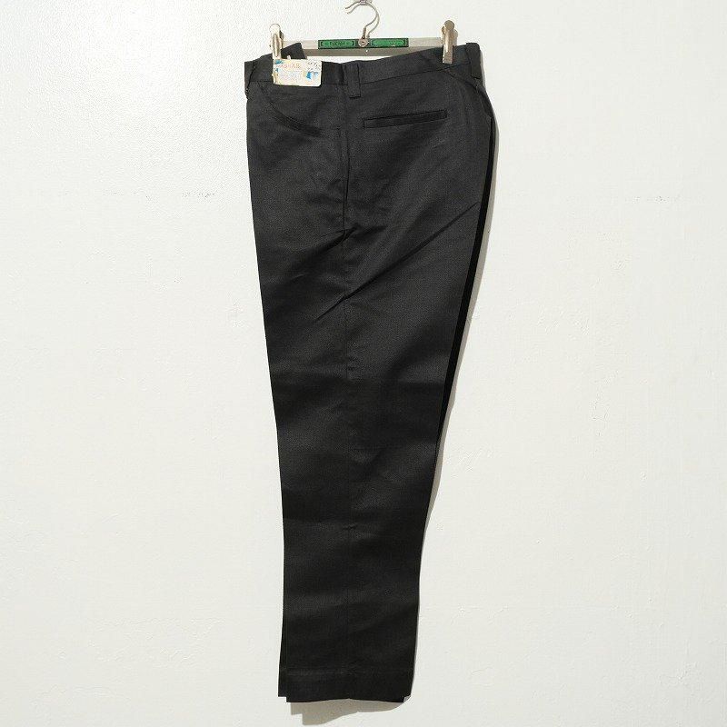 1960's BLACK COTTON SLIM TAPERED PANTS