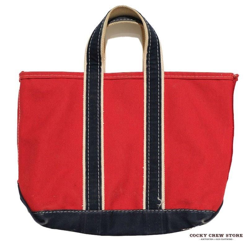 1980's L.L.BEAN TOTE BAG RED / NAVY