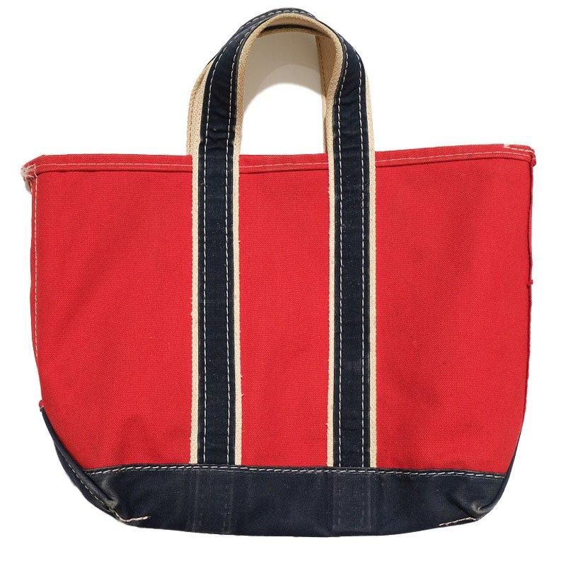 1980's L.L.BEAN TOTE BAG RED / NAVY