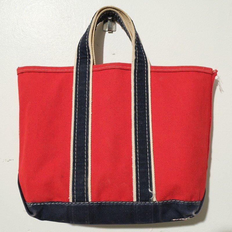 1980's L.L.BEAN TOTE BAG RED / NAVY