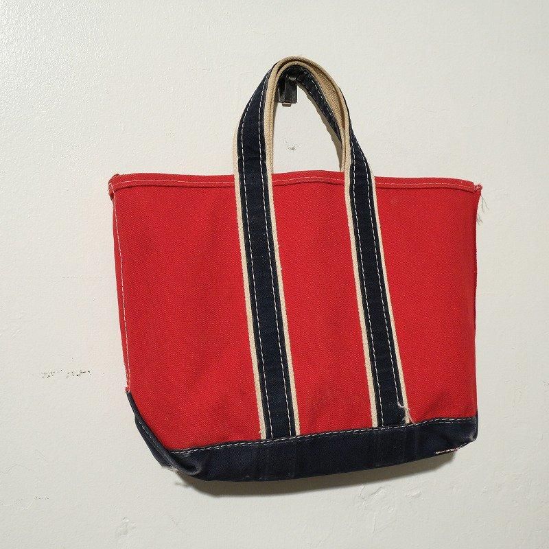 1980's L.L.BEAN TOTE BAG RED / NAVY