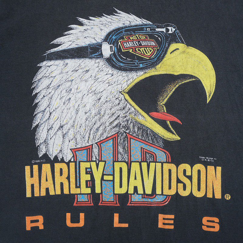 1990's HARLEY DAVIDSON T-SHIRT (RULES)