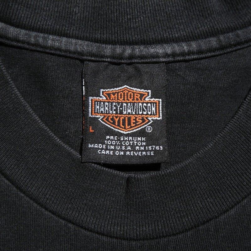 2000's HARLEY DAVIDSON T-SHIRT (BLUE LIGHTNING)