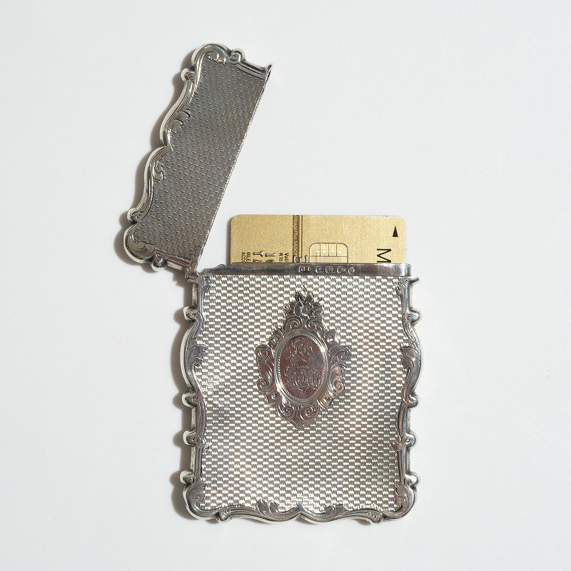 1870's ANTIQUE SILVER CARD CASE