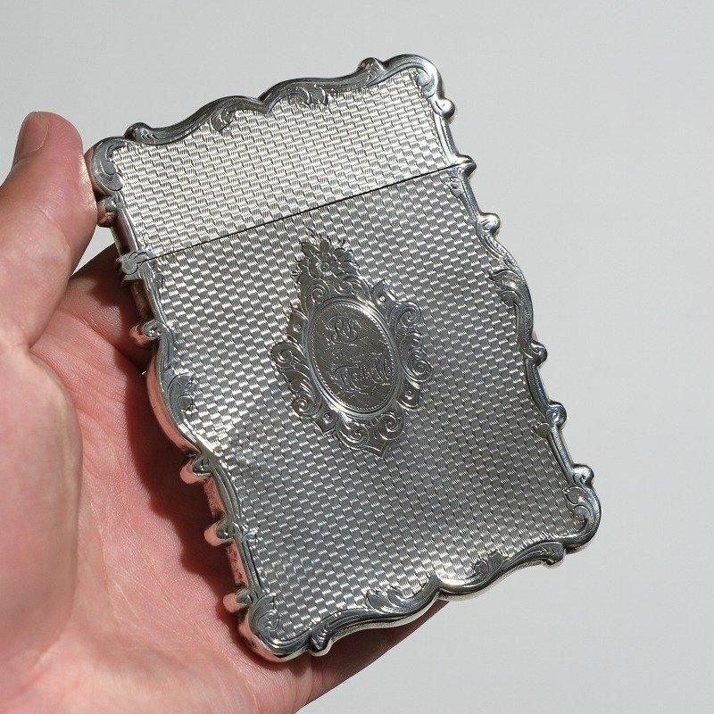 1870's ANTIQUE SILVER CARD CASE