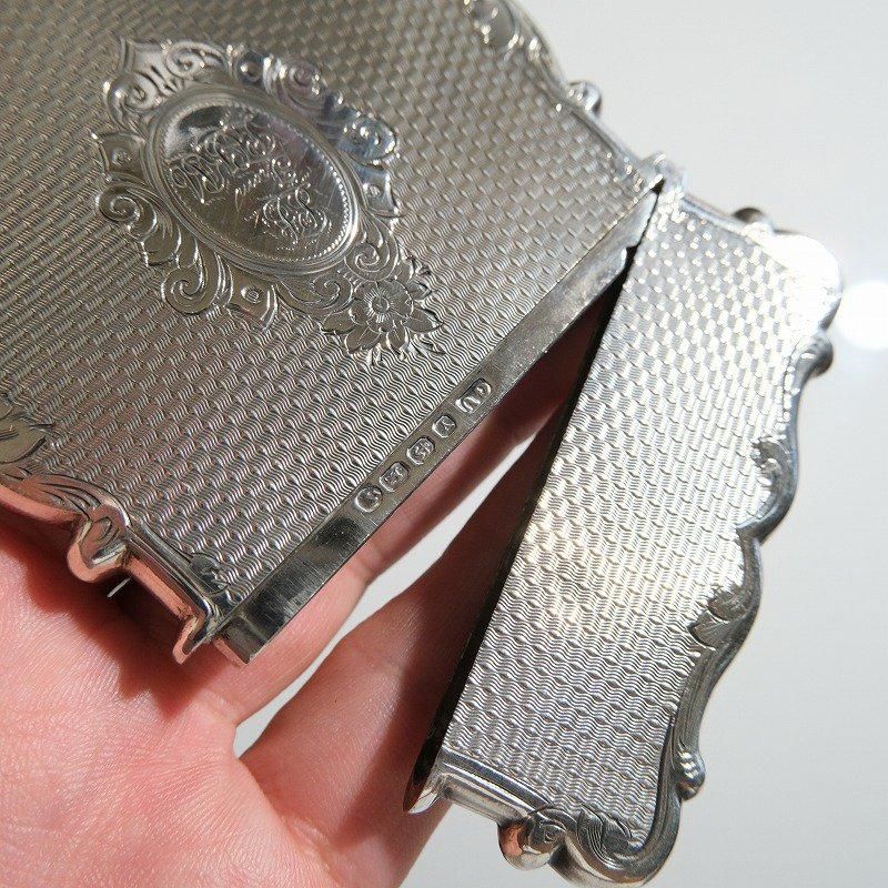 1870's ANTIQUE SILVER CARD CASE