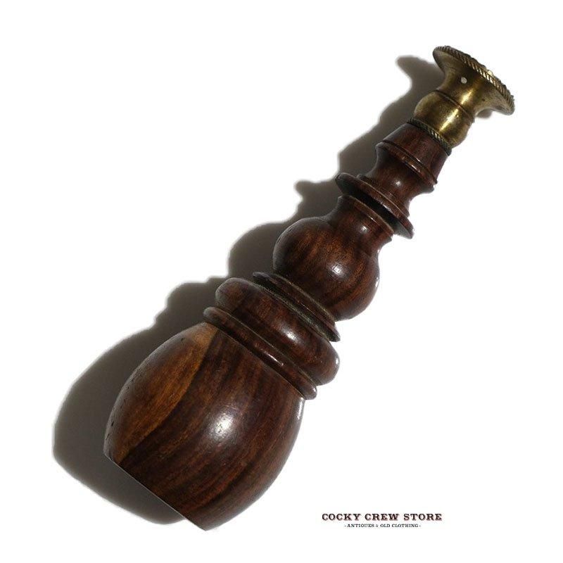1860's ANTIQUE SAPWOOD TREEN WAX SEALING STAMP