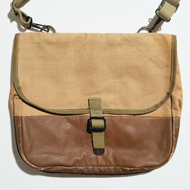 1930's CANVAS LEATHER SHOULDER BAG