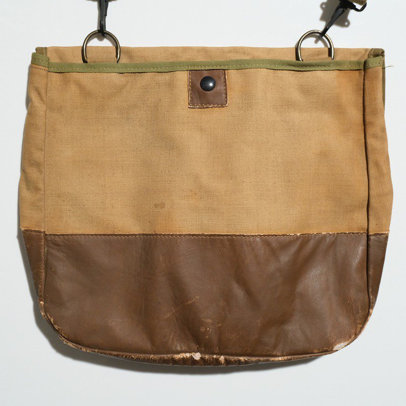 1930's CANVAS LEATHER SHOULDER BAG