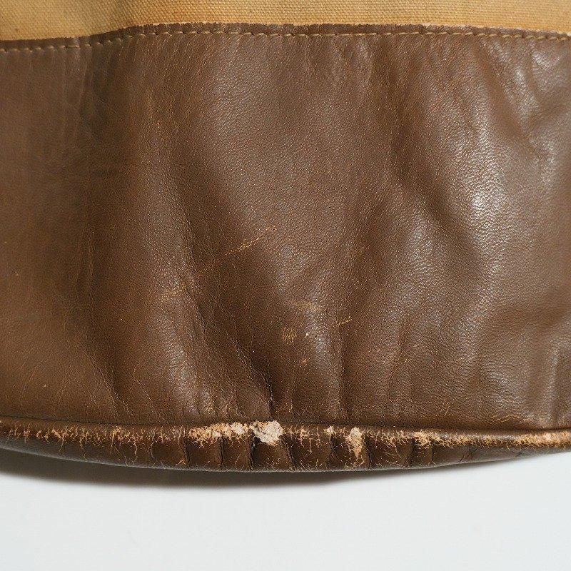 1930's CANVAS LEATHER SHOULDER BAG