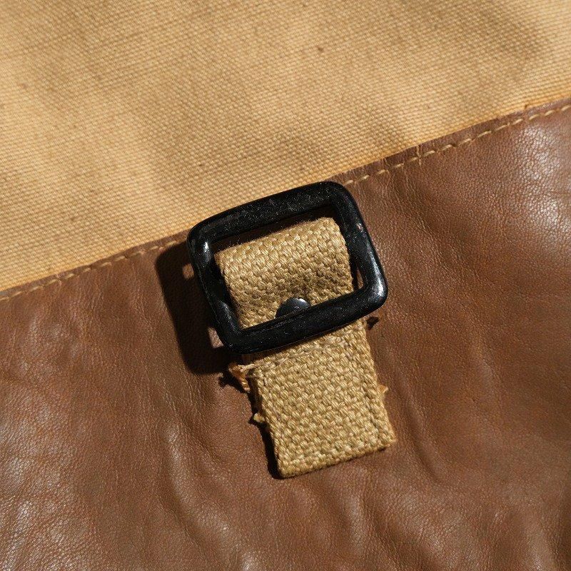 1930's CANVAS LEATHER SHOULDER BAG