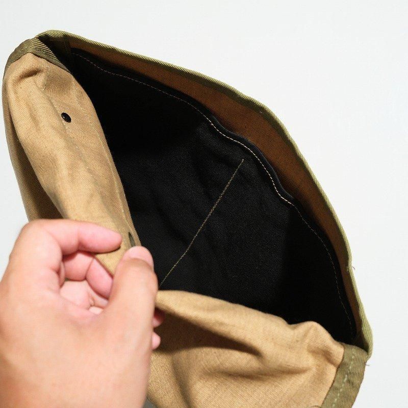 1930's CANVAS LEATHER SHOULDER BAG