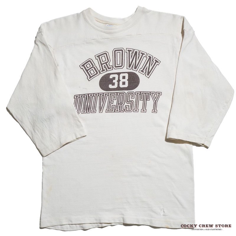 1970's CHAMPION FOOTBALL T-SHIRT (BROWN UNIVERSITY 38)