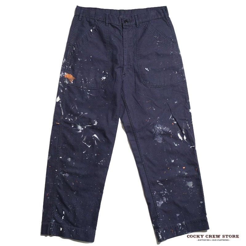 1970's U.S.NAVY DARK BLUE UTILITY TROUSERS
