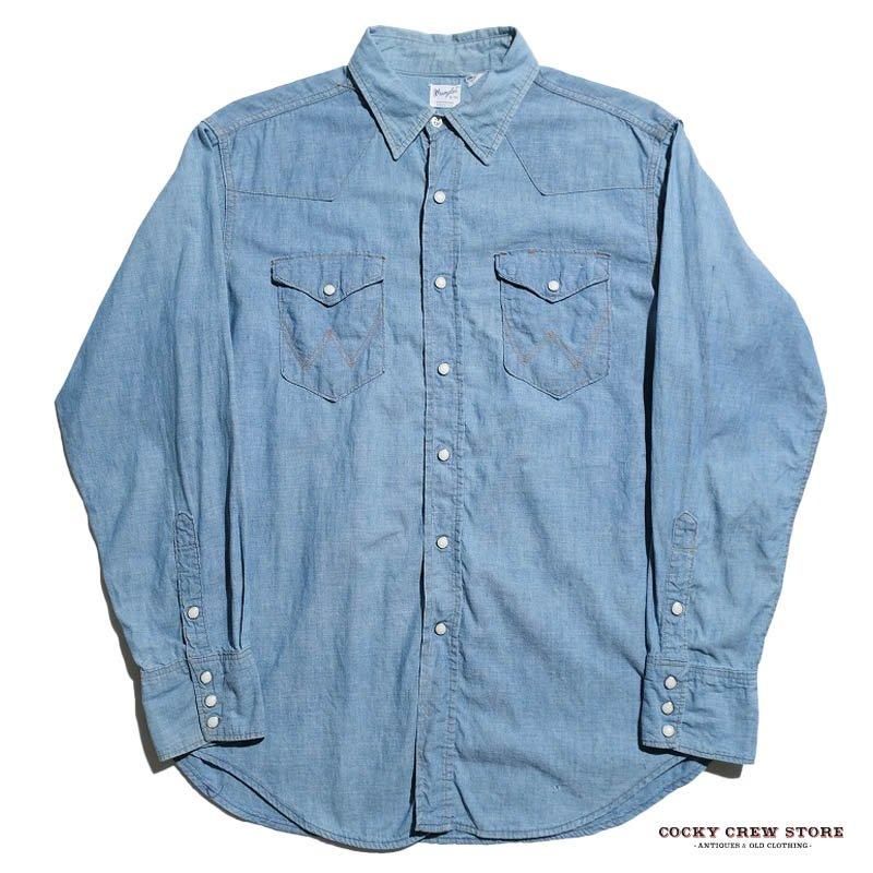 1960's WRANGLER CHAMBRAY WESTERN SHIRT