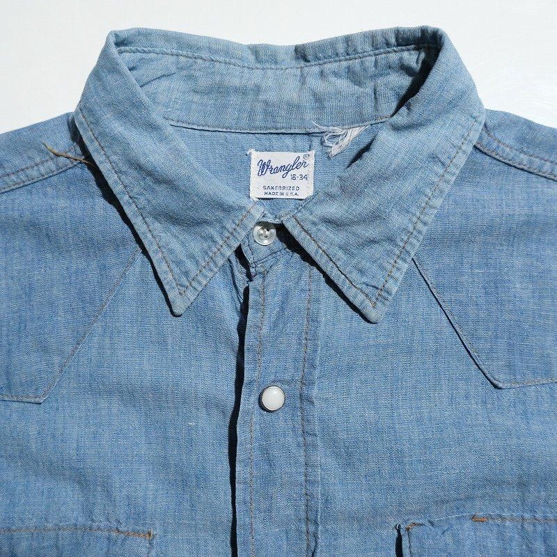1960's WRANGLER CHAMBRAY WESTERN SHIRT