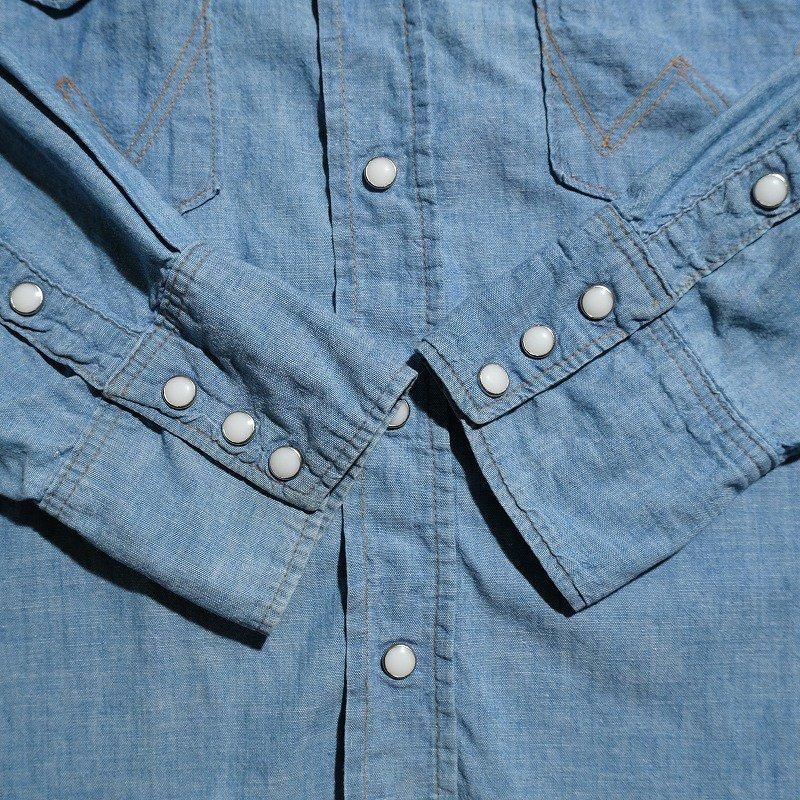 1960's WRANGLER CHAMBRAY WESTERN SHIRT