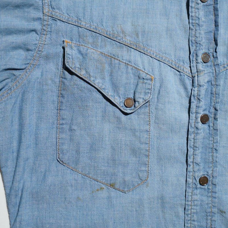 1950's ROEBUCKS CHAMBRAY WESTERN SHIRT