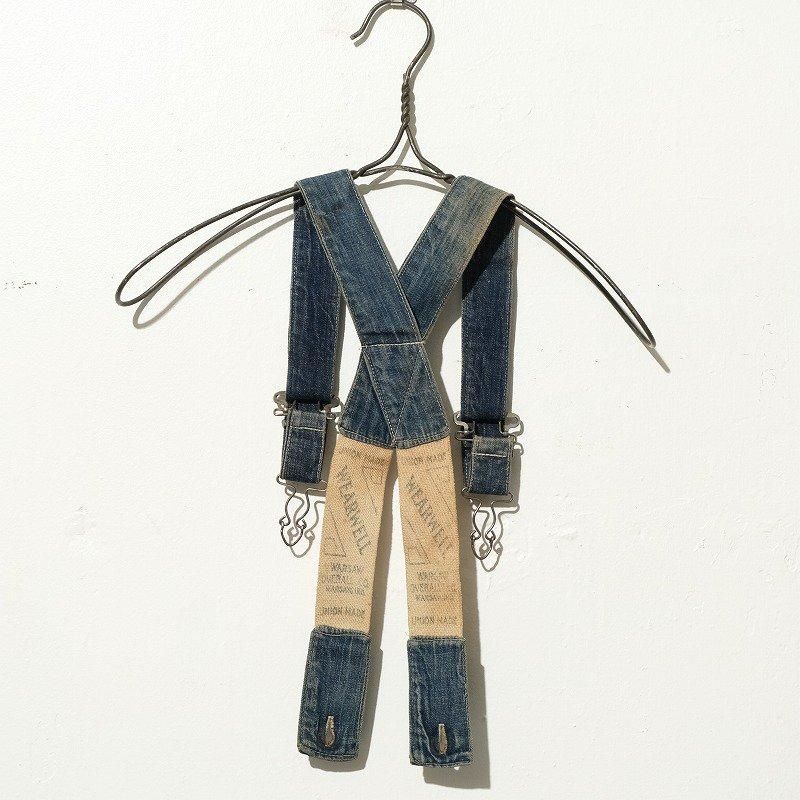1930's WEARWELL DENIM OVERALL SUSPENDERS