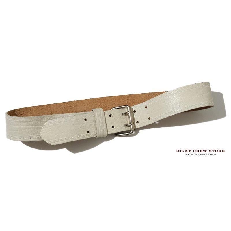 1950's WHITE COWHIDE BELT