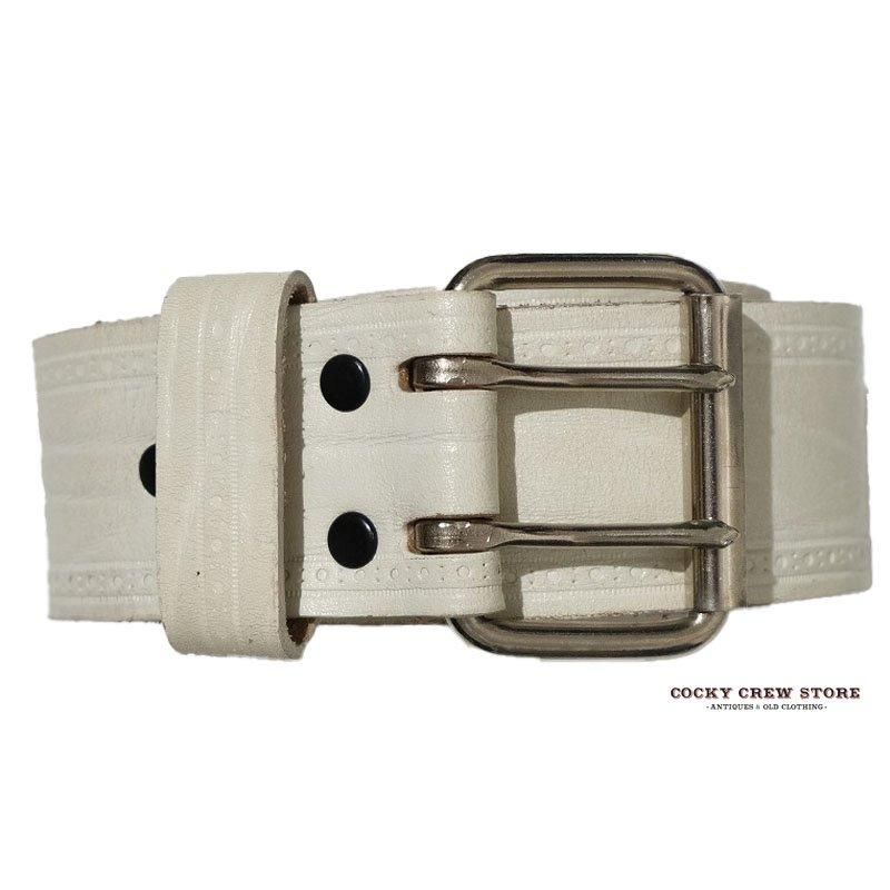 1950's WHITE COWHIDE BELT