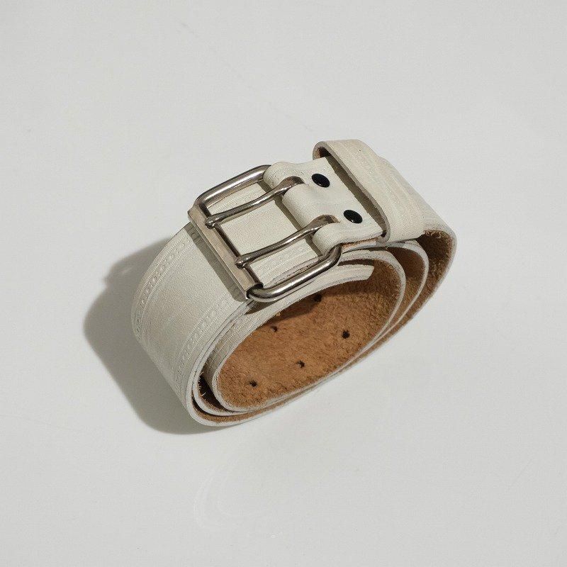 1950's WHITE COWHIDE BELT
