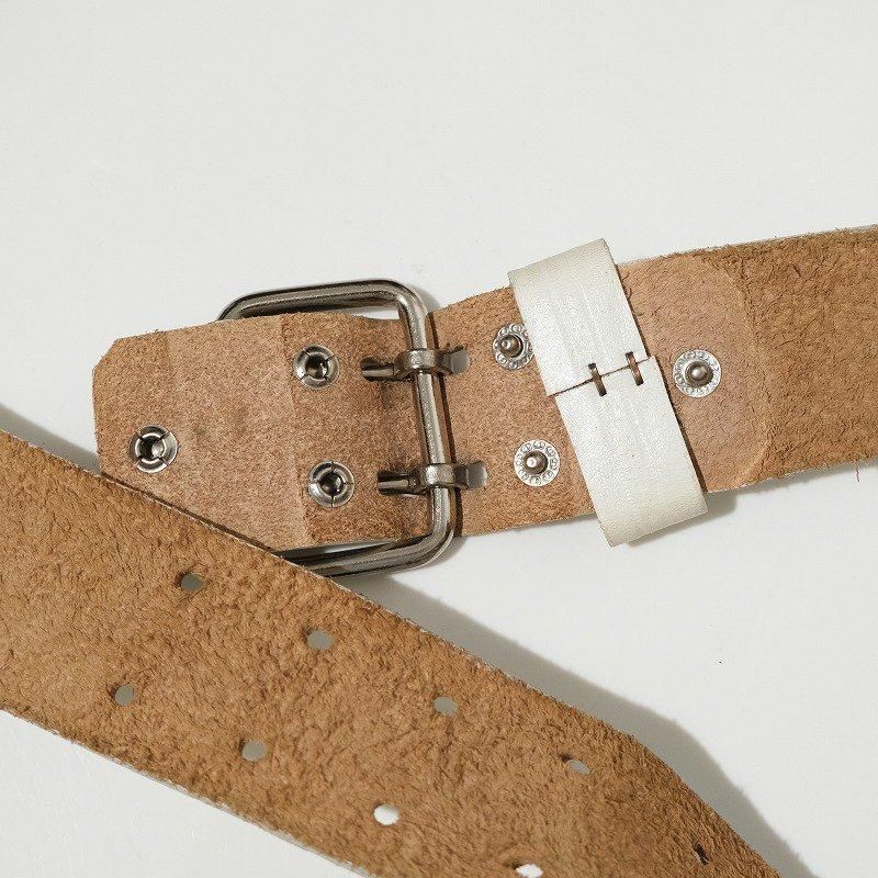 1950's WHITE COWHIDE BELT