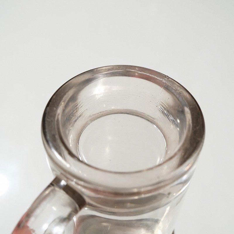 1900's ANTIQUE GLASS MUG with PETWER LID