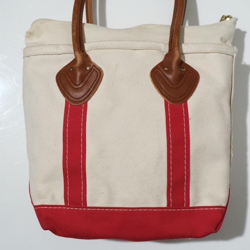 1980's L.L.BEAN LEATHER HANDLE TOTE BAG