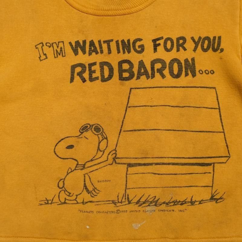 1960's SNOOPY FLYING ACE KID'S SWEAT