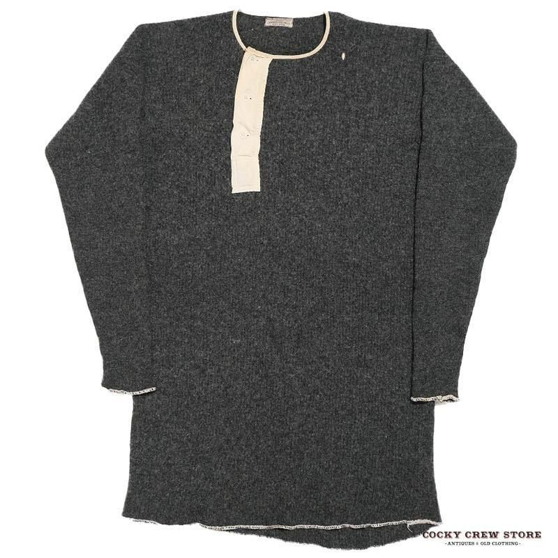 1920's CONTOOCOOK MILLS ウールヘンリーネック 1920's CONTOOCOOK MILLS WOOL HENLEY NECK - Cocky Crew Store