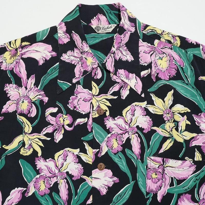 1940's LAUHALA FLOWER / BOTANICAL PATTERN HAWAIIAN SHIRT