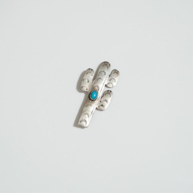 VINTAGE NAVAJO CACTUS PIN